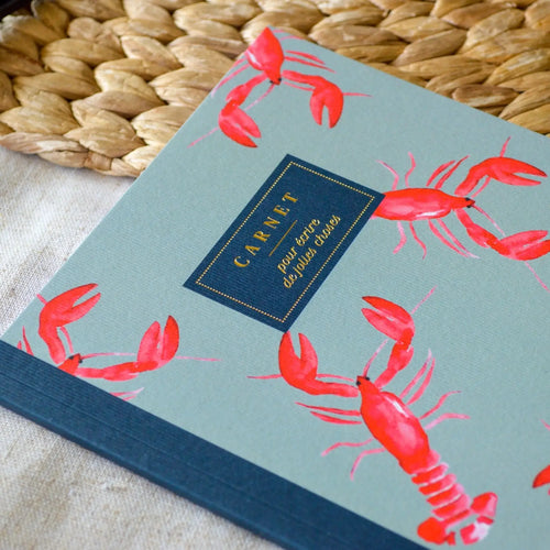 Carnet A5 - Les Homards 🦞 BLEU COQUILLE